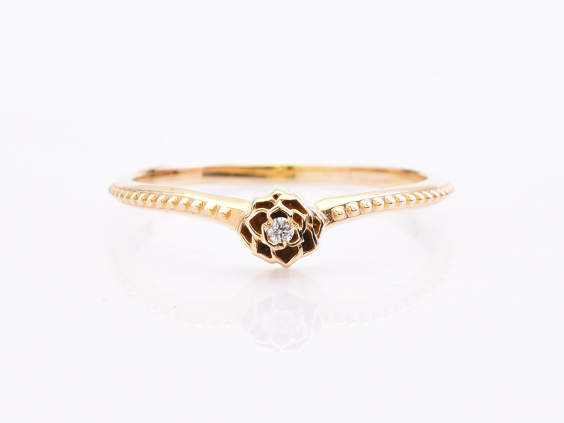 MICRO GRID ROSE RING