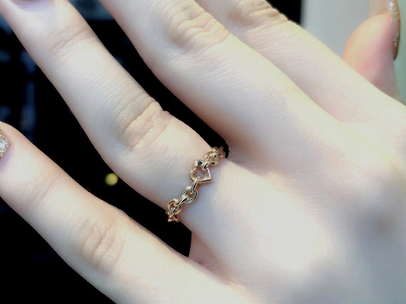 SHAKE CHAIN RING：HEART