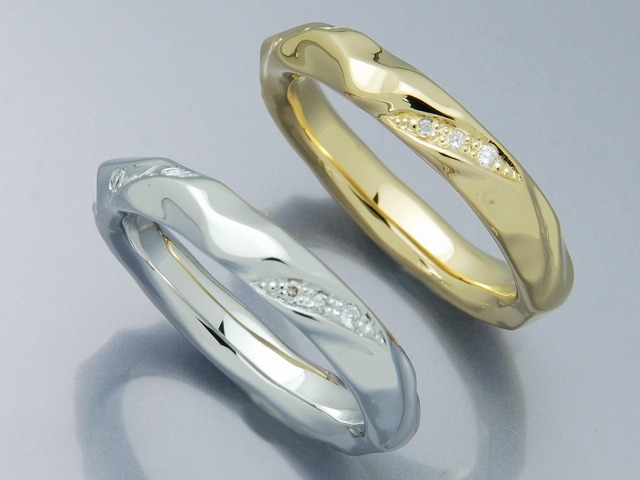 HAMMERD LINE RING:18K