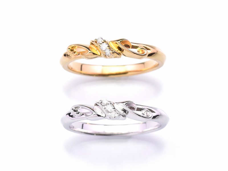 PLEDGE LILY RING：with stone(K18)