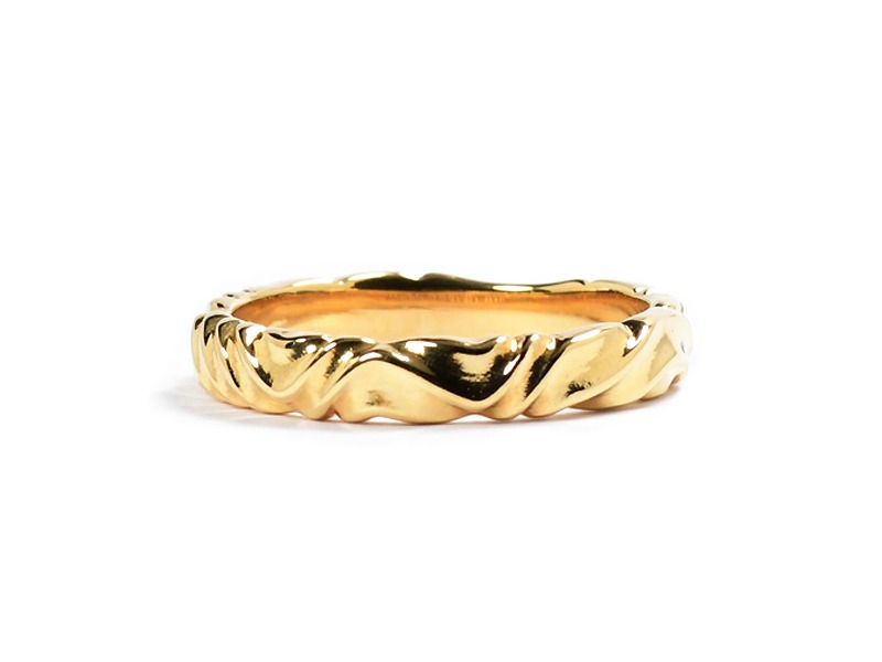 WIND LINE RING 3.5mm(K18)