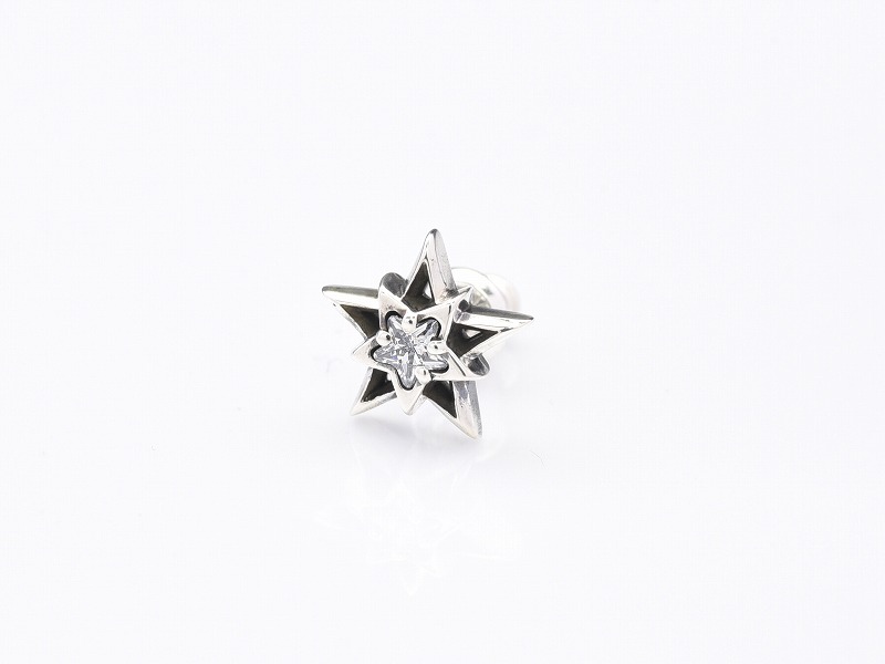 ドロップスターピアスwith stone