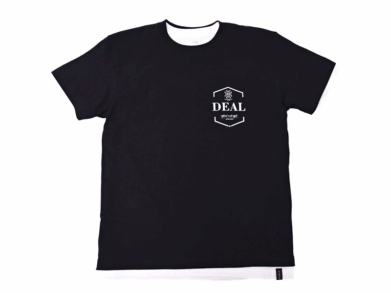 レイヤードTシャツ:ハウスロゴ(ブラック)