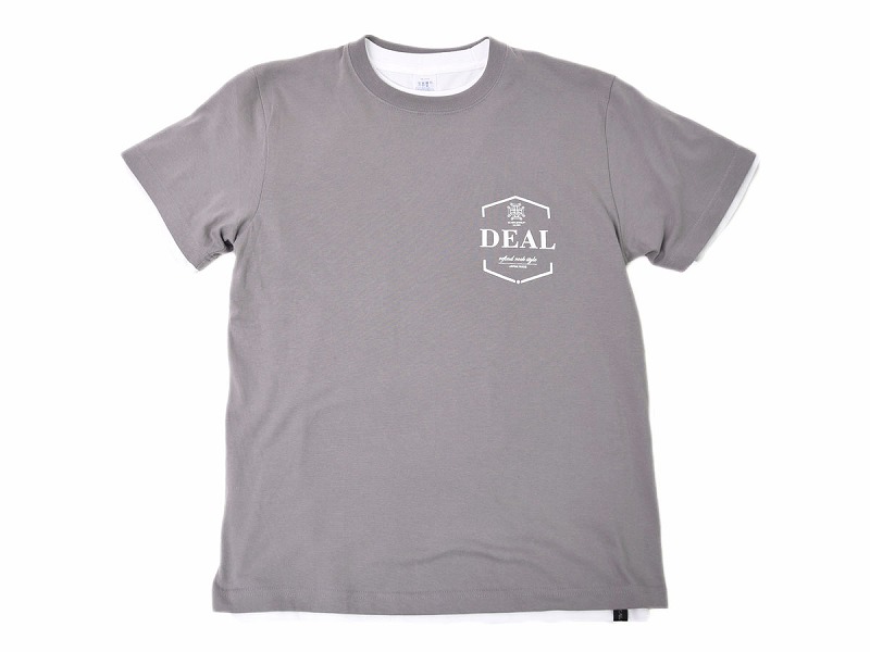 レイヤードTシャツ：ハウスロゴ(グレー)